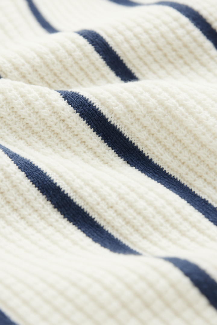 Ribbed-Stripe Knit Resort Shirt