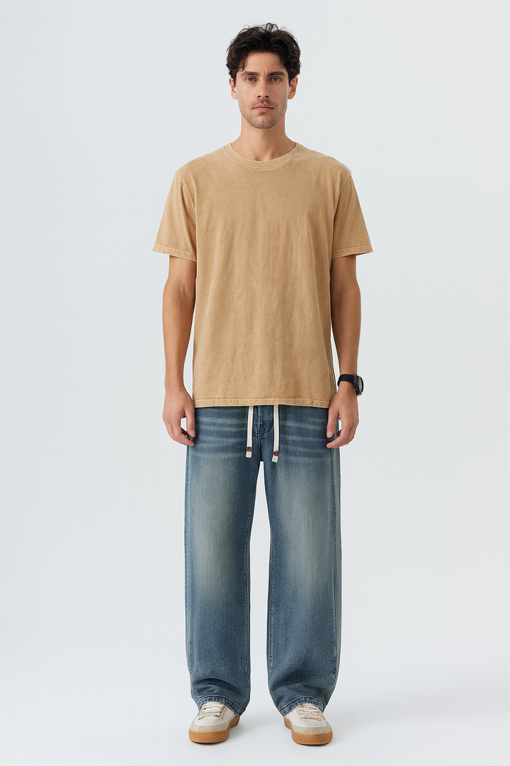 Stonewashed Loose Jean
